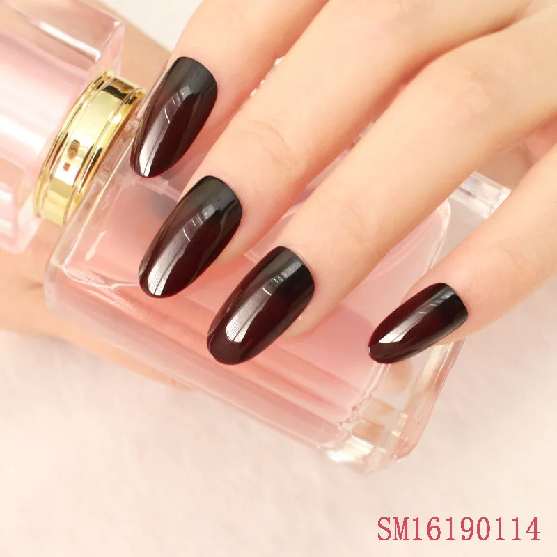 24 шт./компл. цветные градиентные накладные ногти модные элегантные для свадебных