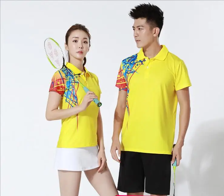 Новинка 2019 рубашка для бадминтона Мужская/Женская быстросохнущая футболка