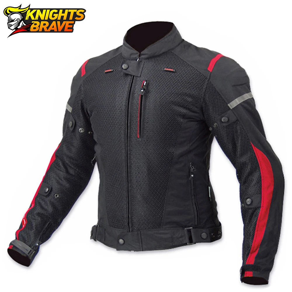 

SAIKURUN Motorcycle Jacket Men Summer Breathable Mesh Jaqueta Motociclista Motorbike Motocross Riding Racing Jacket