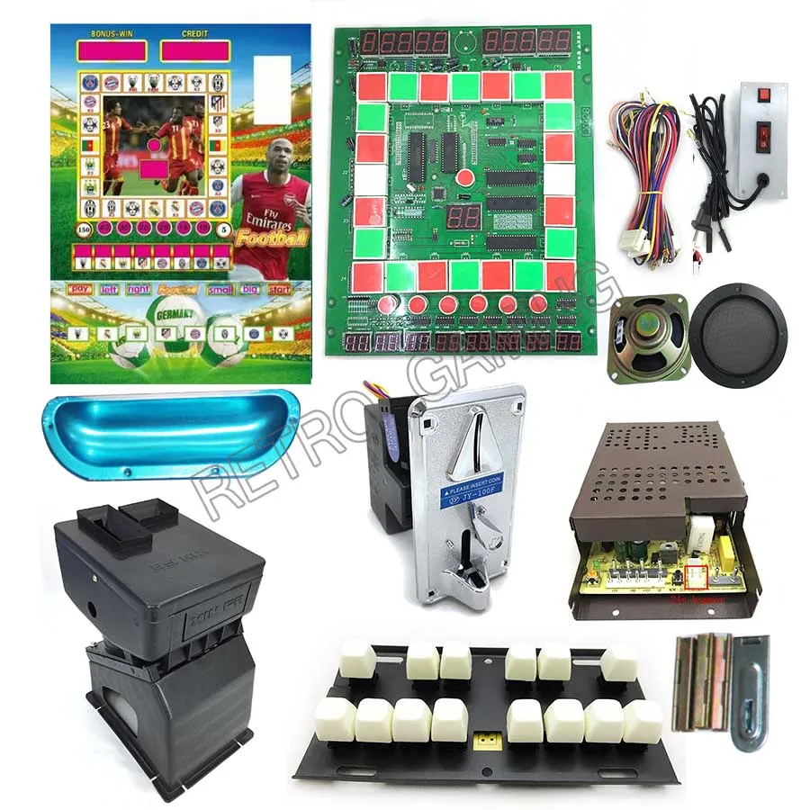 DIY kit Mario slot game machine parts Mario game cabinet PCB board with power supply coin hopper keyboard coin acceptor