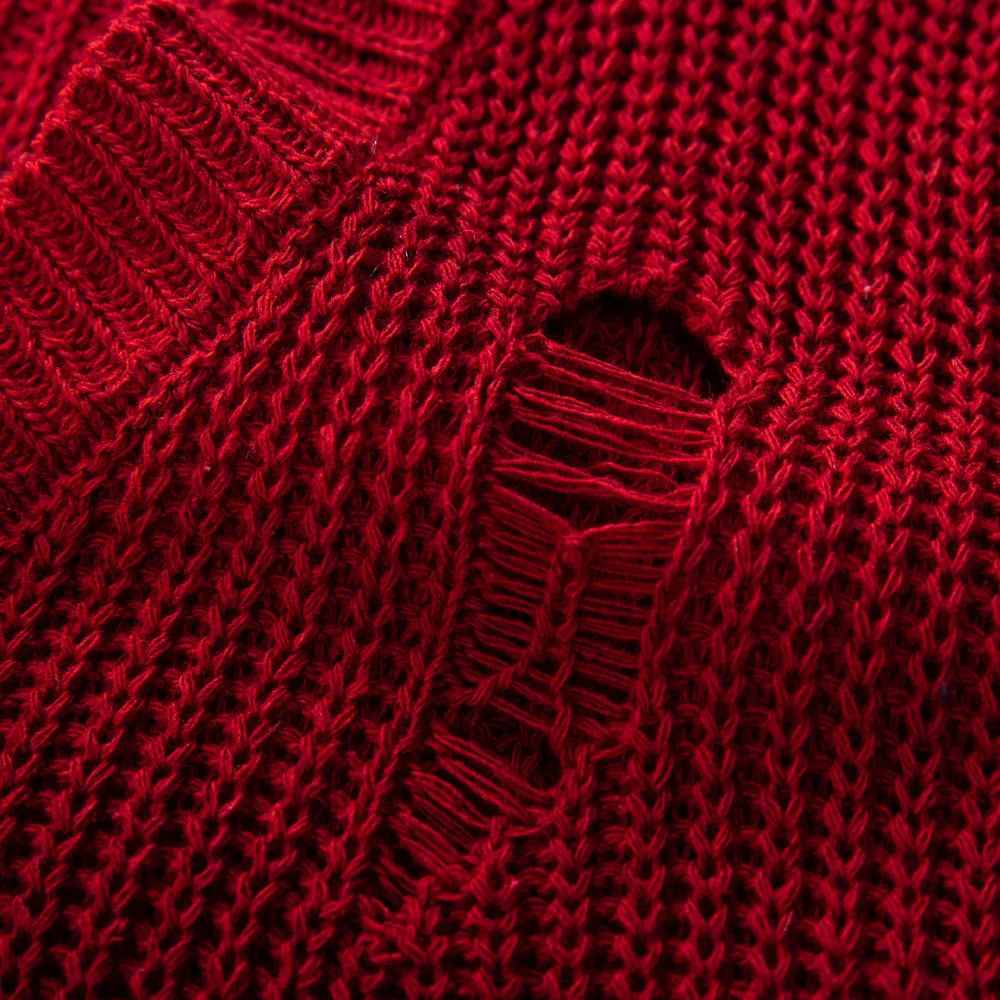 Свитер с открытыми плечами женский длинный рукав свободный крой вязаный пуловер