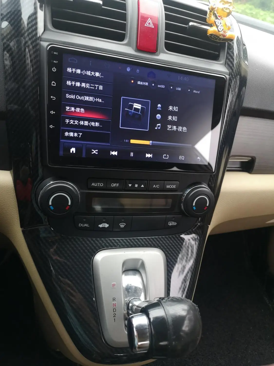 

Suitable for Honda CRV 2007-2011 mahogany carbon fiber interior modification center control decorative trim 3pcs