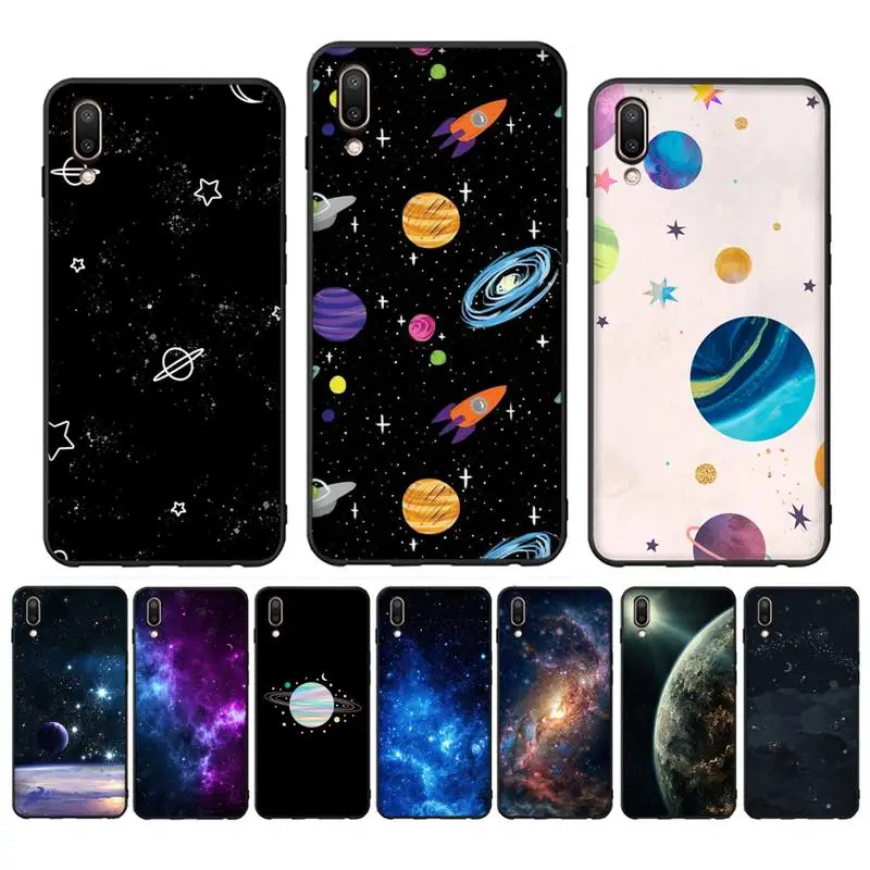 

Star Space Phone Case Case For Oppo Reno Realme C3 6Pro Cover For vivo Y91C Y17 Y19 Funda Capa