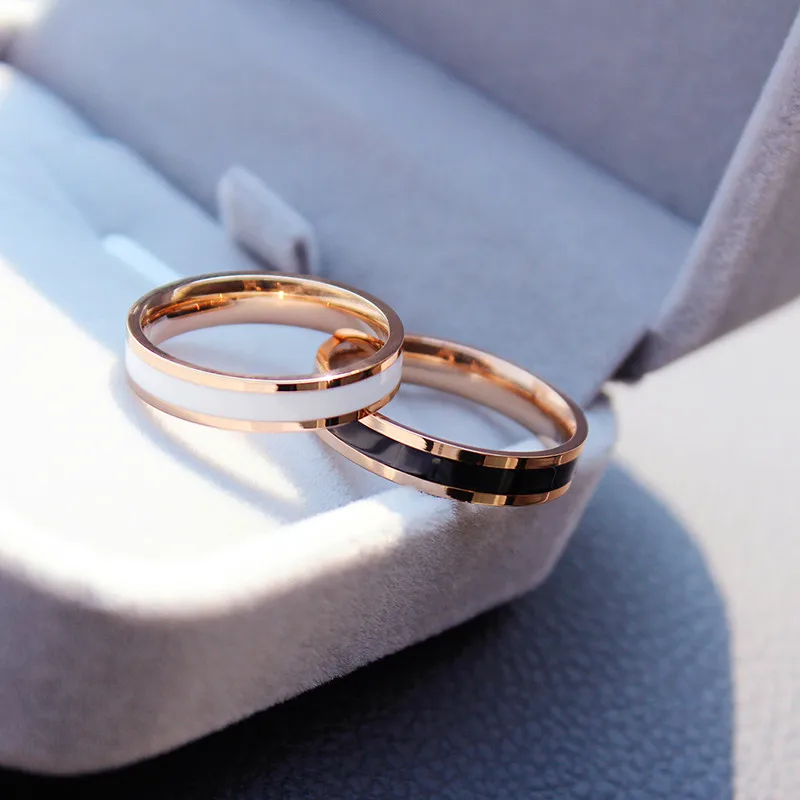 Женское Винтажное кольцо из нержавеющей стали обручальные кольца цвета розового
