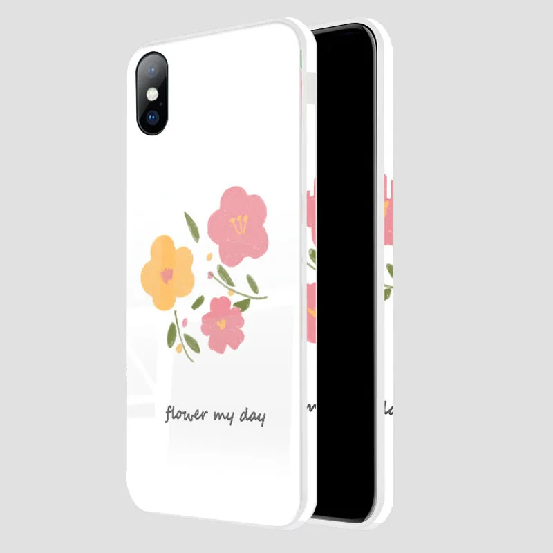 Для iPhone 7 8 Plus XS Max XR Xs чехлы для телефонов с буквами X 6 6S чехол из закаленного
