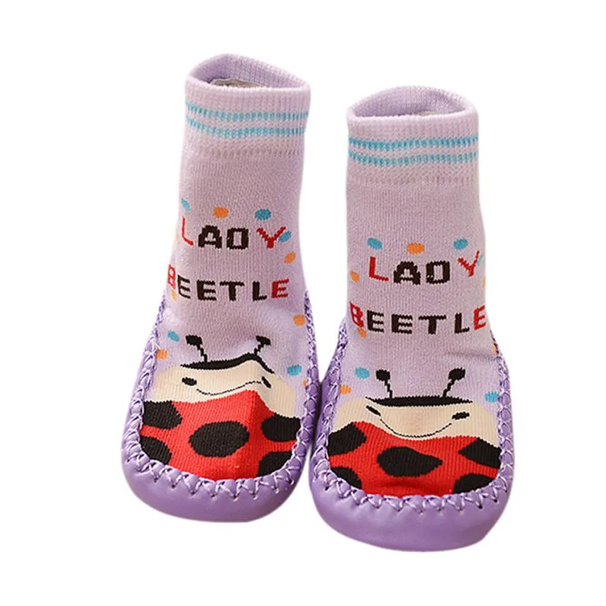 

Cartoon Kids Toddler Baby Anti-slip Sock Shoes Boots Slipper Socks Soft Soles Anti-slip Prewalker baby Crib Shoes for Newborns