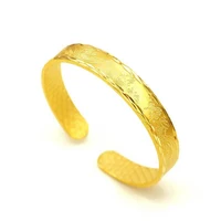 women bangle phoenix carved yellow gold filled classic cuff bangle fashion jewelry gift wedding bridal