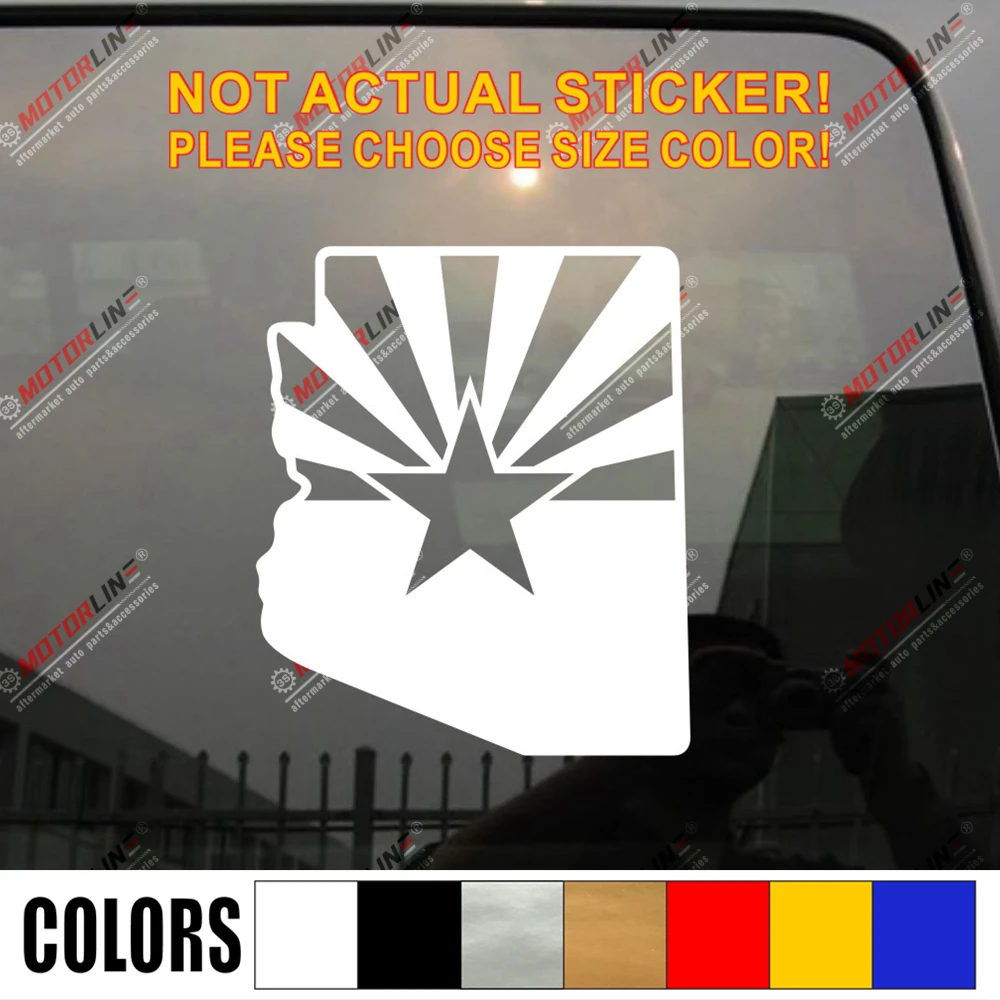 Аризона флаг карта Наклейка автомобиля винил выбрать размер цвет высечки без