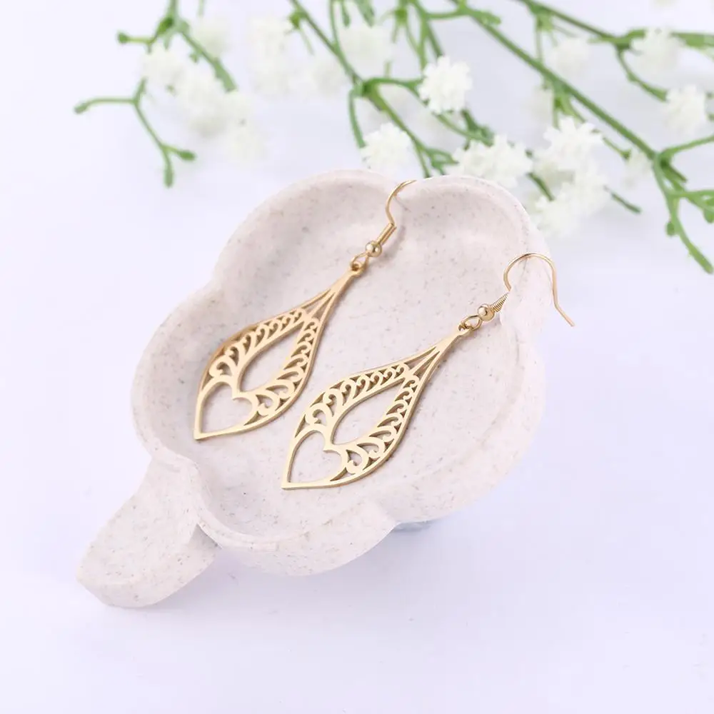 Серьги-подвески из нержавеющей стали в форме сердца | Украшения и аксессуары