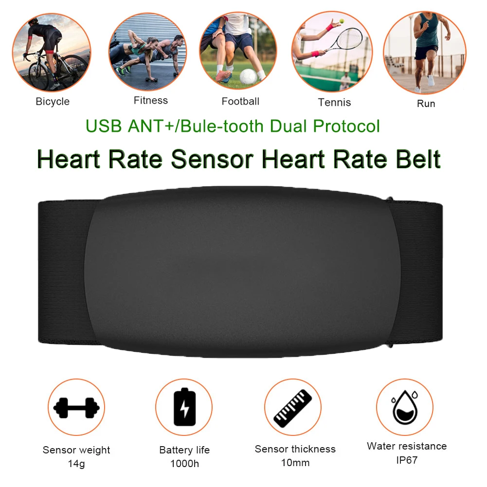 Двухрежимный датчик сердечного ритма Bluetooth 4 0 ANT + совместимый с GARMIN Bryton IGPSPORT |
