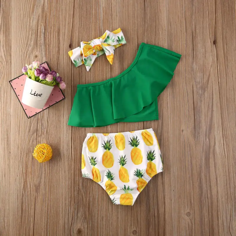 Бесплатная доставка комплект из 3 предметов детский купальник для девочек косой