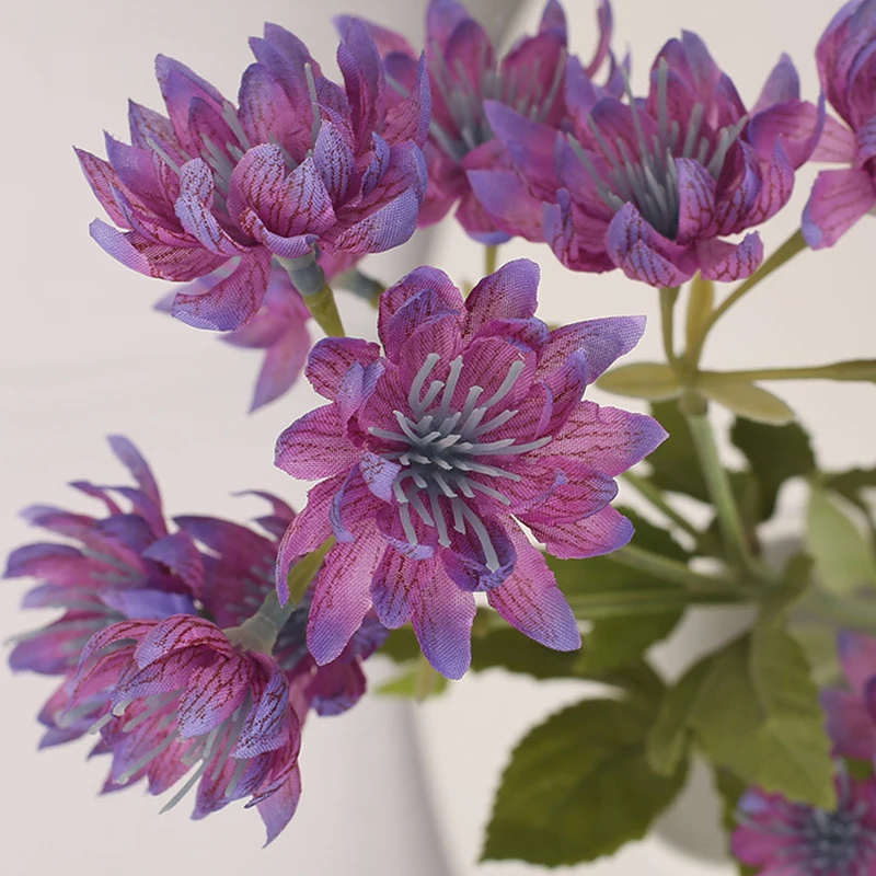 1 шт. 13 головок Орхидея искусственный Шелковый Цветок Маленькая дикая Хризантема