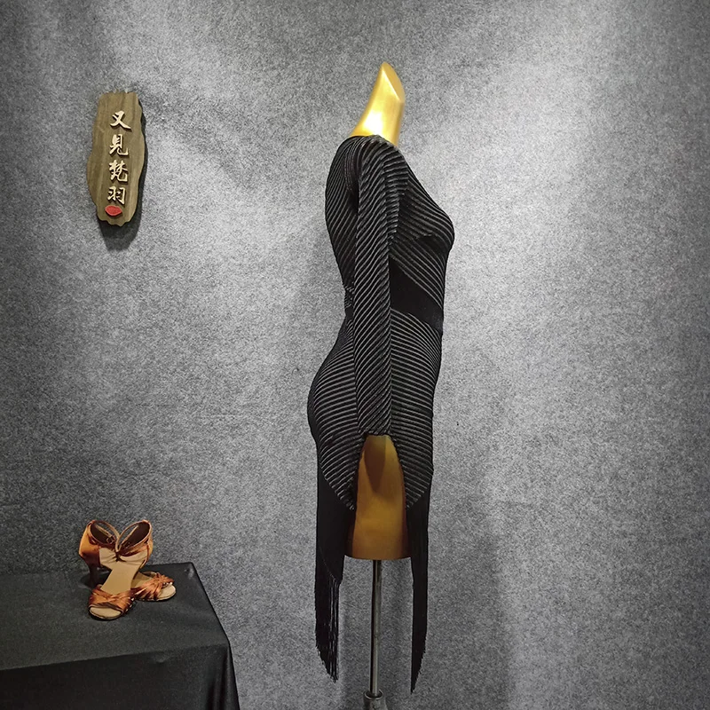 Платье для латиноамериканских танцев с открытыми плечами|Латинский| |