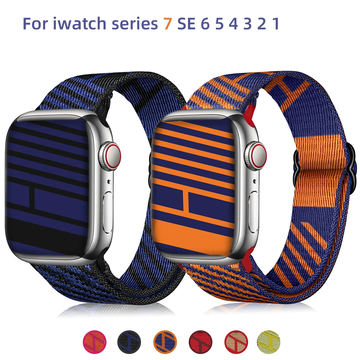 

Ремешок резиновый для Apple watch band 44 мм 40 мм 45 мм 41 мм 42 мм 38 мм, эластичный нейлоновый браслет для соло iWatch series 3 4 5 6 SE 7