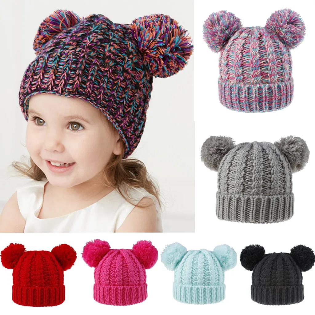 Модная дизайнерская детская вязаная шапка для детей 1 8 лет унисекс теплая зимняя