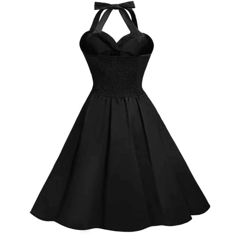 Элегантное однотонное красное платье женское без рукавов с лямкой на шее Одри