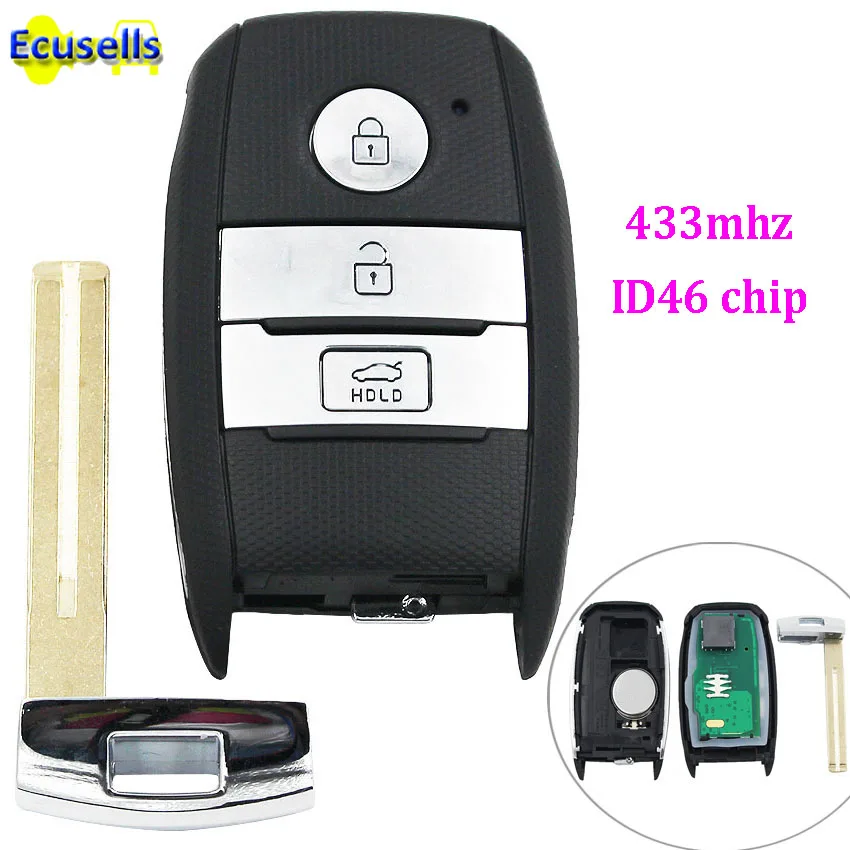 Смарт карта без ключа 3 кнопки 433 МГц ID46 PCF7952 чип для KIA K5 Sorento Sportage|chip id46|chip keyschip smart