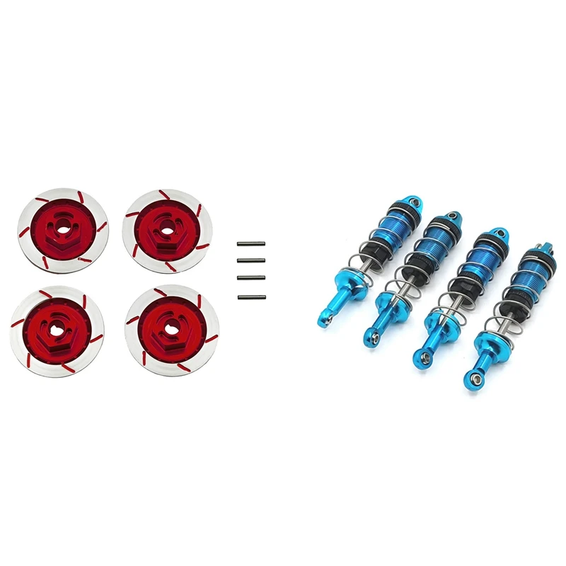 

2 комплекта детали для автомобиля на радиоуправлении: 1 комплект регулируемого масляного, цельнометаллического амортизатора и 1 комплект ме...