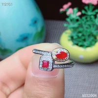 kjjeaxcmy fine jewelry 925 sterling silver inlaid natural ruby ring delicate new female ring elegant support test hot selling
