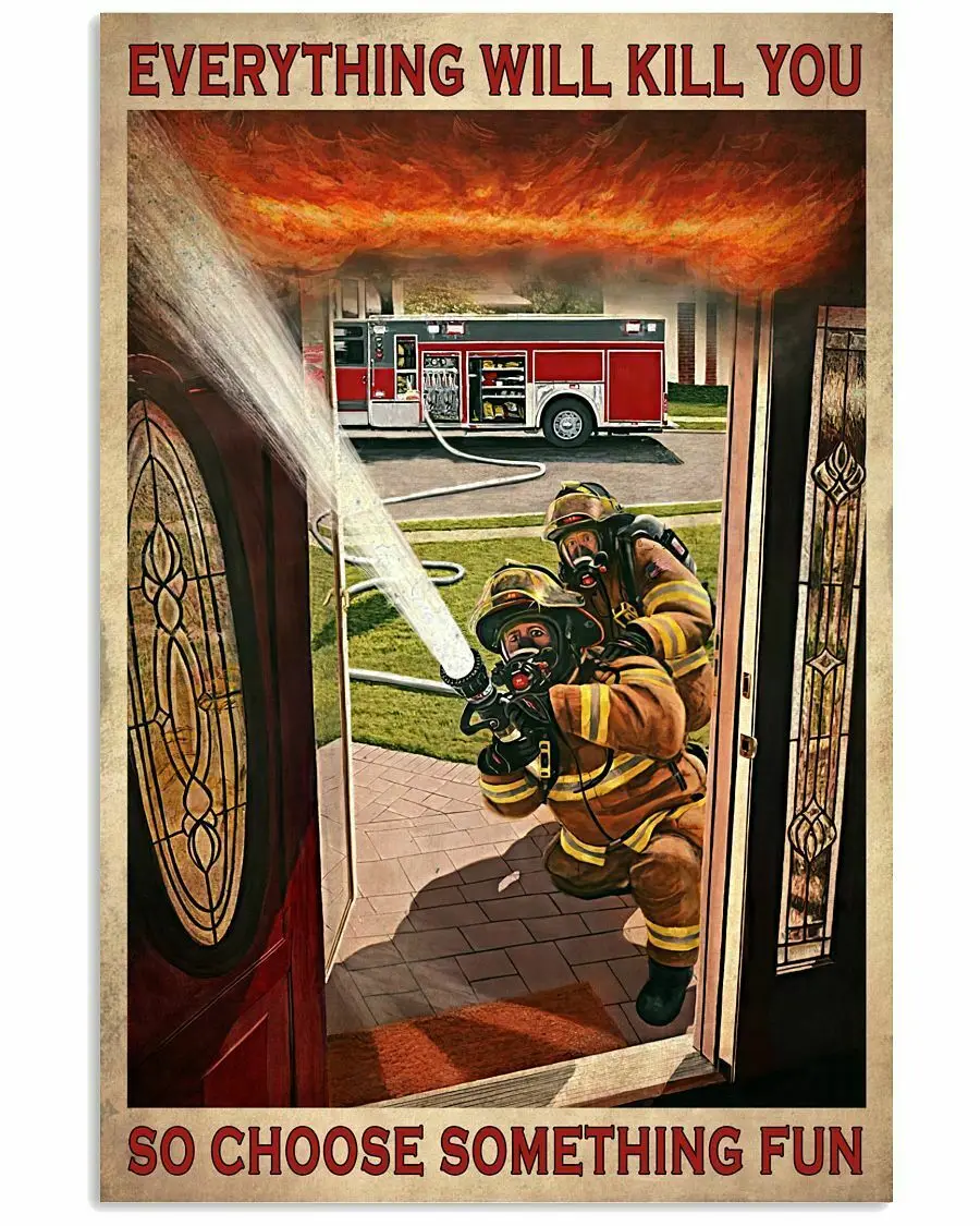 

Пожарные металлические знаки Выберите что-то забавное винтажные жестяные знаки железная живопись Настенный декор художественная настенна...