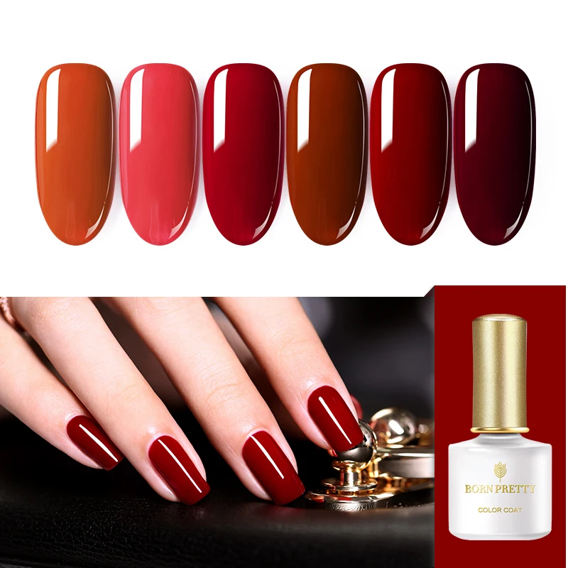 Гель лак для ногтей BORN PRETTY 6 мл кофейная серия УФ лампа гель впитывающие