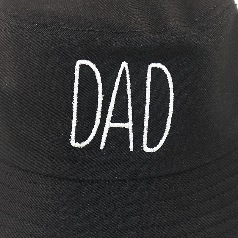 

New couple hat embroidery DAD MAM bucket hats cotton fixed black sun fishermen cap for honnymoon travel