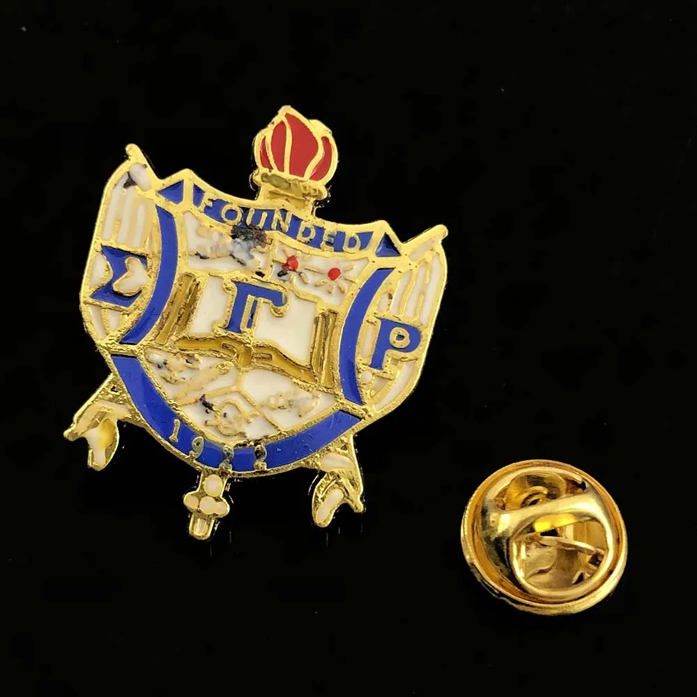 6 стилей греческая буква Sigma Gamma Rho Girl Vote Shield розовая лента лацкан Кнопка значок для
