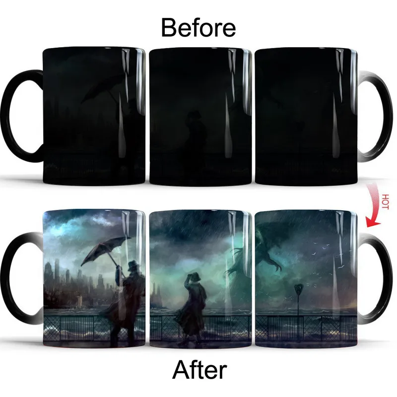 Cthulhu Kesulu Coffee Mug Cup Creative 320ml Color Changing Ceramic Gift Mug