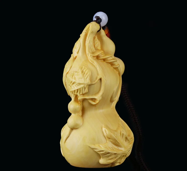 80 мм китайская коробка-деревянный ручной резной кукурбит Lucky Small Gourd
