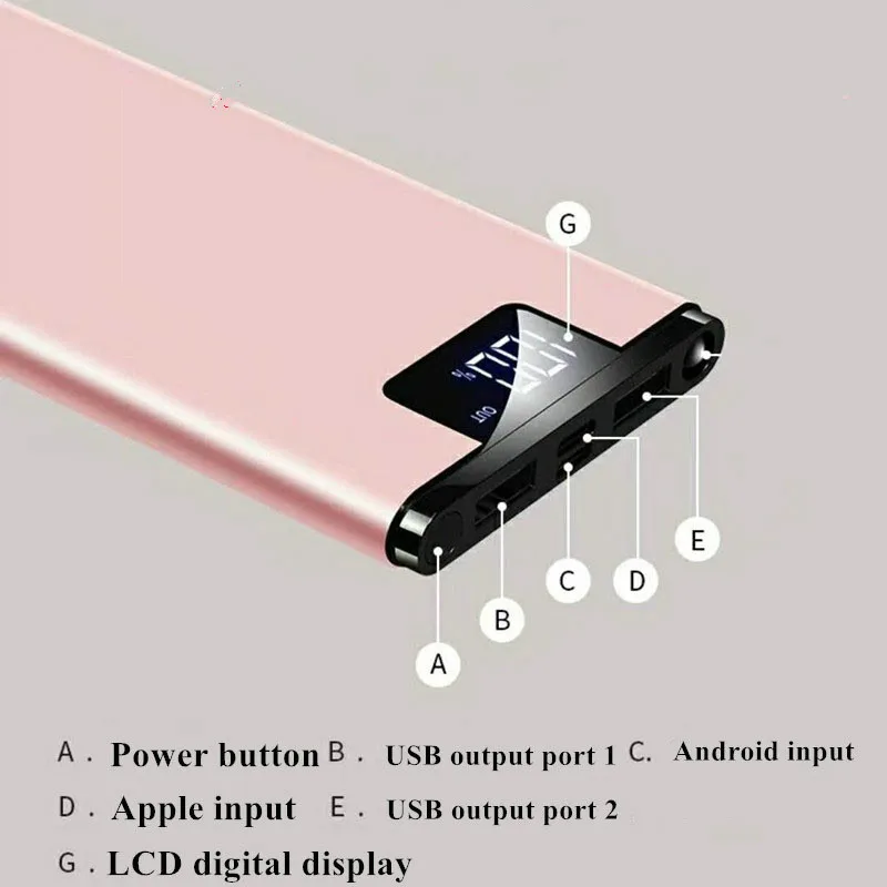 Power Bank 10000 MAh водонепроницаемый портативный для всех Аккумулятор смартфона power bank