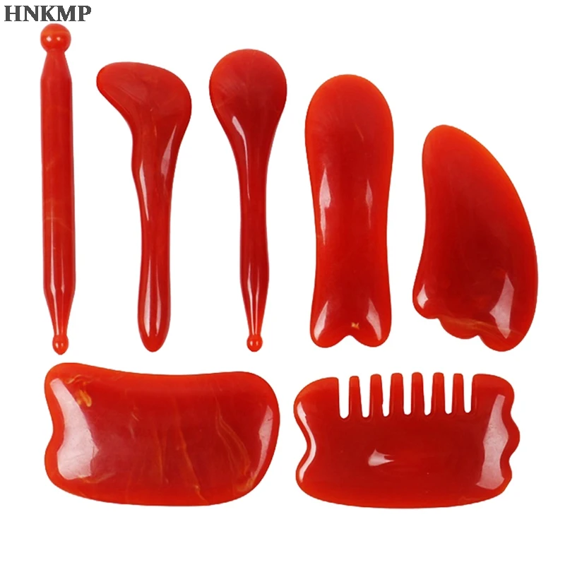 

Natural Resin Scraping Board Body Scraper Crystal Scratching Guash Health Care Massager Facial Resin Gua Sha Massage Tool