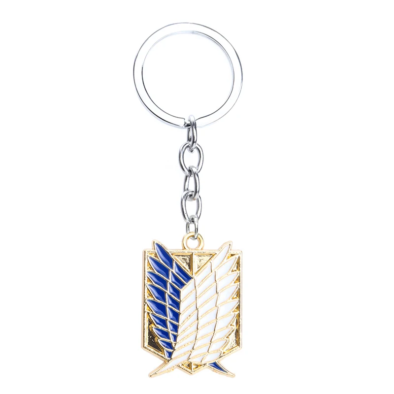 Брелок с героями аниме атака на брелоки титановый держатель эмалевые Крылья