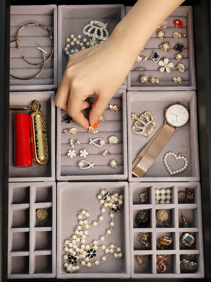 Ящик для хранения ювелирных изделий сделай сам серый ящик из мягкого бархата