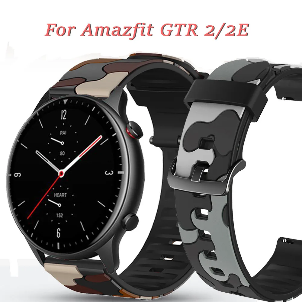 

For Huami Amazfit GTR 2 2E GTR 47mm 42mm Band Sport Replaceable Wristband Bracelet Camouflage Watchband 20mm 22mm Watch Strap