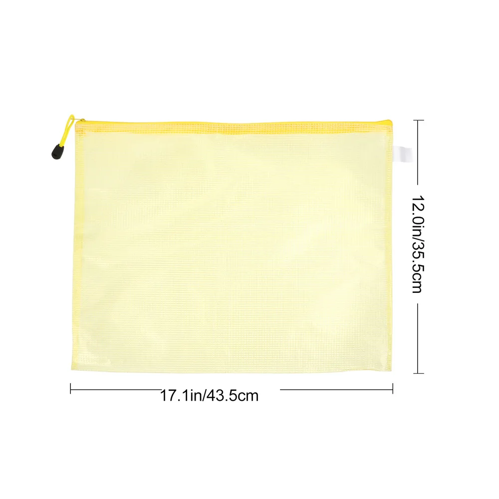 

10pcs A3 Zipper File Bags PVC Document Bags Zipper Folders Document Organizers