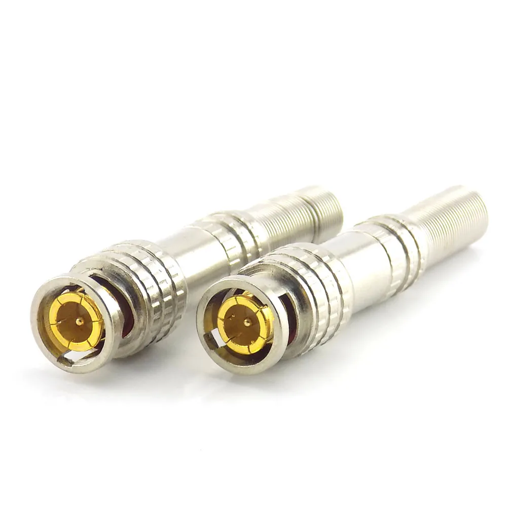 10pcs BNC Male Connector adapter twist-on Coaxial RG59 Cable to for CCTV video camera Accessories W17 | Безопасность и защита