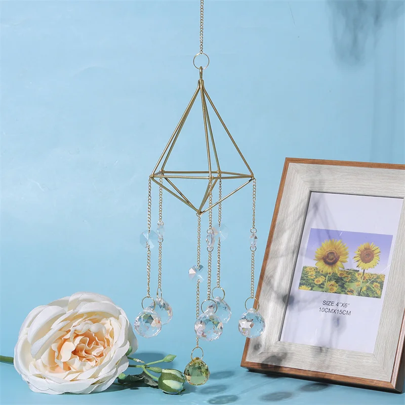 

Хрустальный подвесной светильник «Ловцы солнца», ловец радужного цвета, подвесные музыкальные устройства, украшение для дома и сада