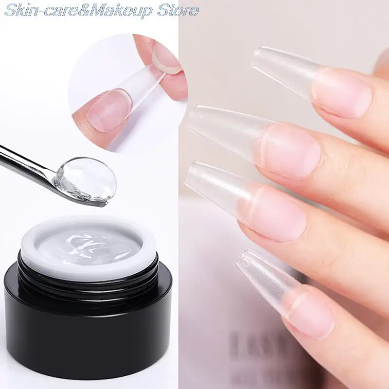 

3D Solid Nail Tips Gel Polish Transparent Soak Off UV LED Extension Nail Art Gel Varnish Glitter Gel
