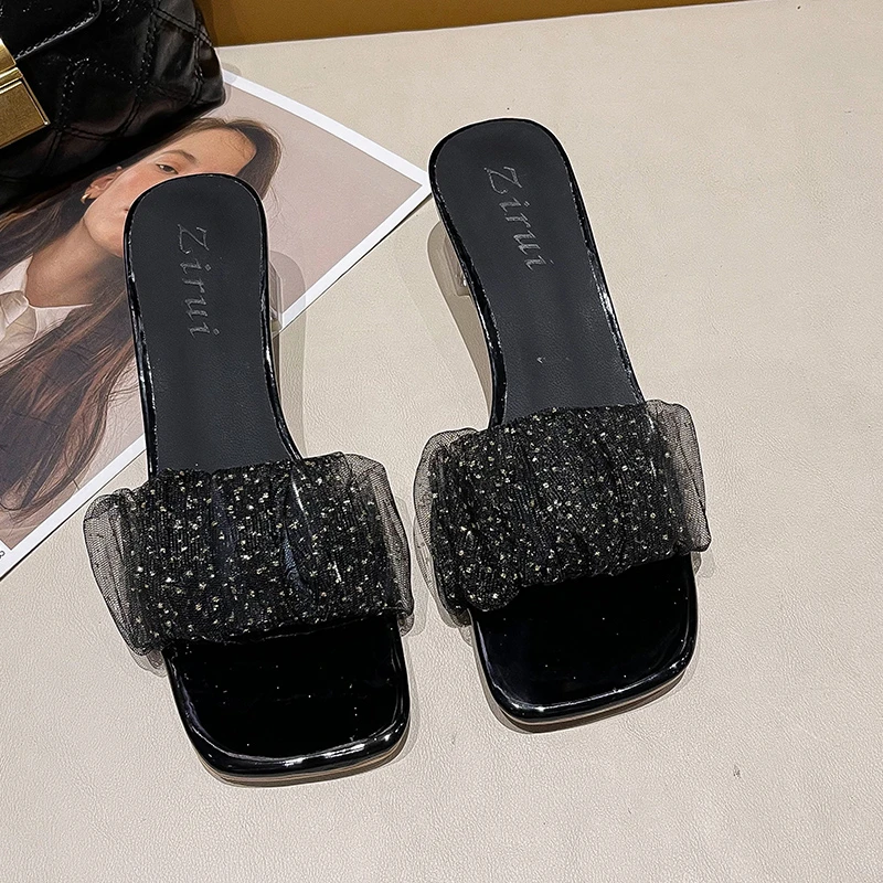 

Women's Flip Flops 2021 Summer The New Solid Color Fashion Open Toe Sandals All-match Comfortable Leisure Shoes High Heels