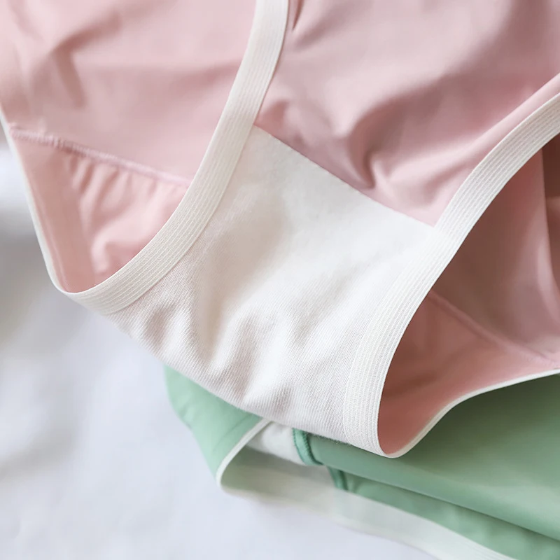 Трусы женские шелковые бесшовные с высокой посадкой летние NK916 | Женская одежда