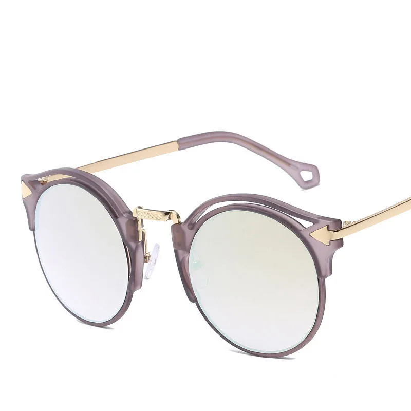 

Lunette Sunglasses For Women Men Semi-less Sun Glasses Vintage Computer Spectacles Oversize Round Frame Gafas Gaming Oculos