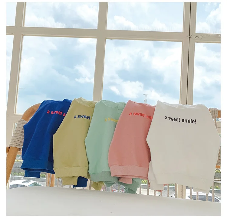 

Boys girls 2020 letters printed long sleeve hoodies children casual 5 colors all-match sweatshirts