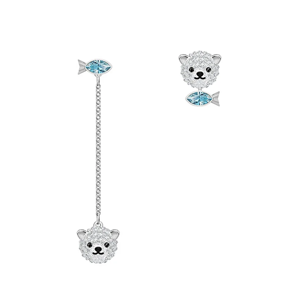 

2020 Fashion Jewelry SWA1: 1 Exquisite Charm Unicorn Bat Moon Bear Piggy Carrot Asymmetrical Mix Earrings Female