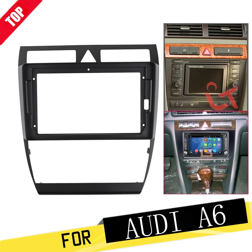 

Fascias Fit for AUDI A6 2002-2006 9 Inch Car Stereo GPS DVD Player Panel Dash Installation Trim Kit Frame Bezel