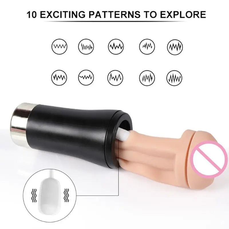 Мужской мастурбатор Кубок с 10 скоростей интеллигентая (ый) голос USB