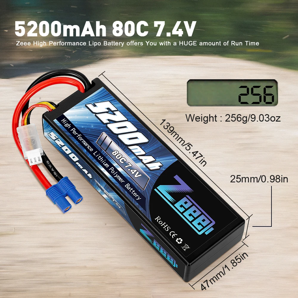 2 блока zeee 74 v 5200mah 80c 2s lipo аккумулятор жес