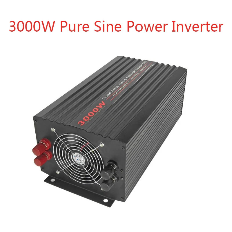 

3000W 3KW Pure Sine Wave Inverter 12V 24V 48V DC to 110V 220V AC Off Grid Power Inverter Car Converter Voltage Transformer