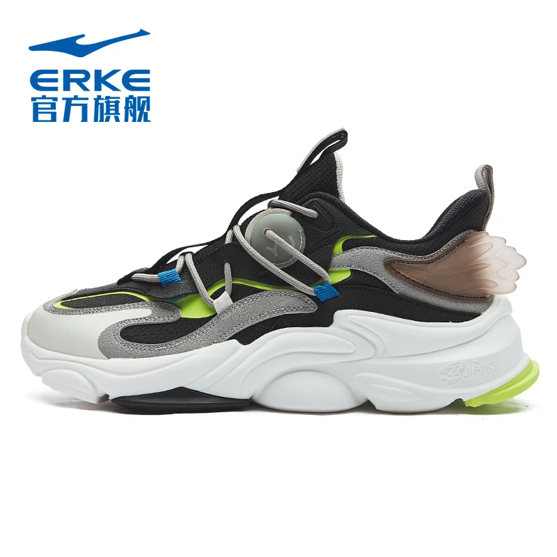 Hongxing Erke 2021 autumn winter trend cushioning thick soled shoes sports shoes small wing running shoes