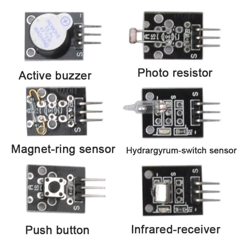 Умная электроника 37 в 1 Набор сенсорных модулей для Arduino и Mcu обучающего