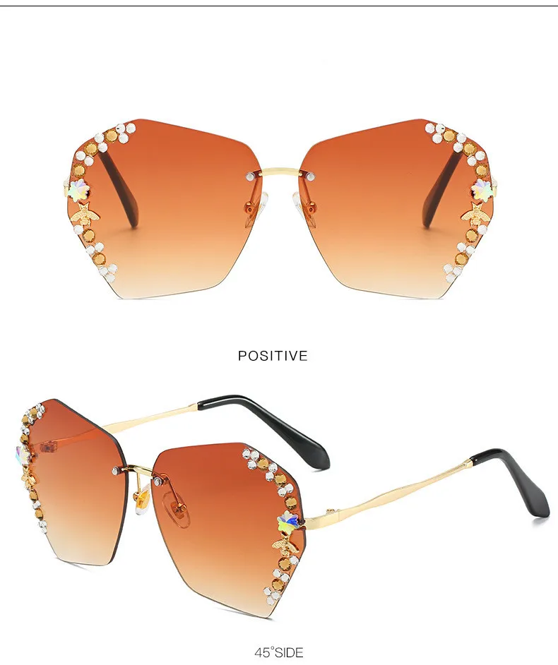 

NewFashion Retro Diamond Women Sunglasses Female Vintage Luxury Plastic Brand Designer Cat Eye Sun Glasses UV400 Lense Eyewear